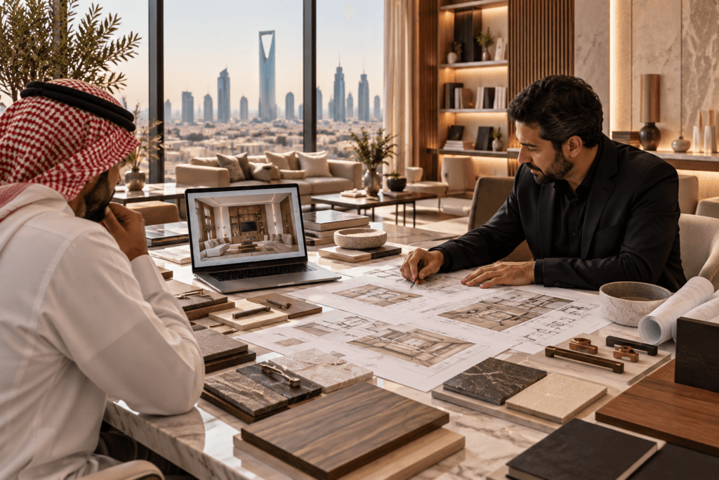 Interior project assessment and planning in Riyadh