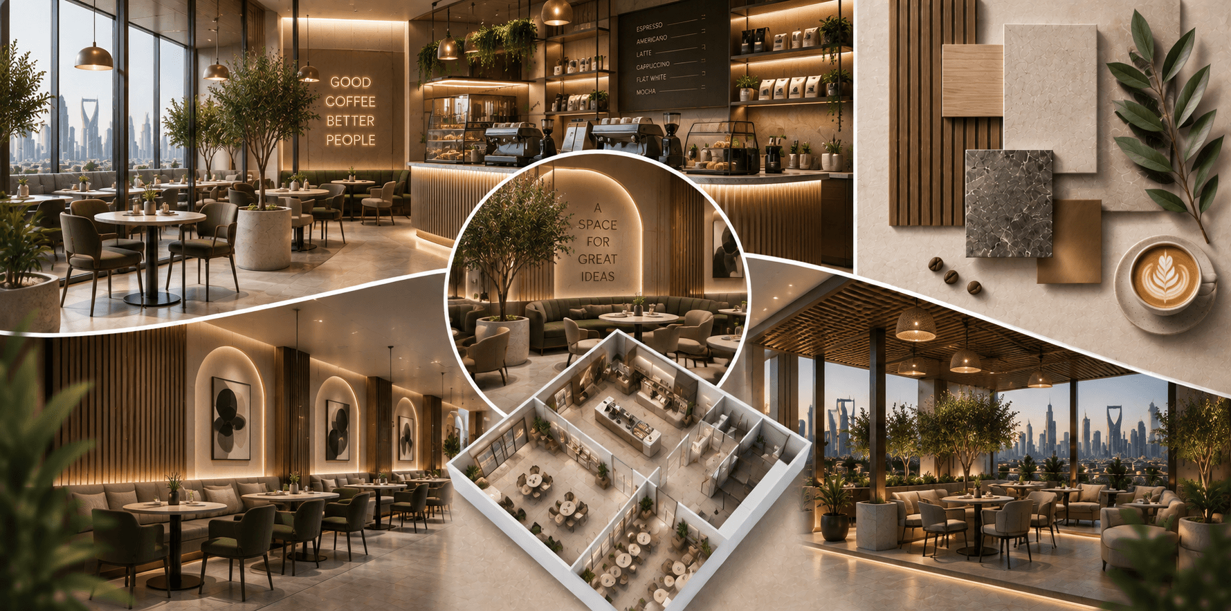 تصميم داخلي للمقاهي Café Interior Design